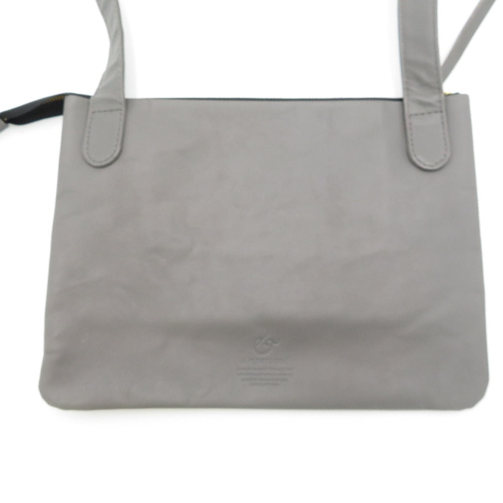 Ampersand (アンパサンド) ショルダーバッグ Ampersand　レザーショルダーバッグ　グレー 美品