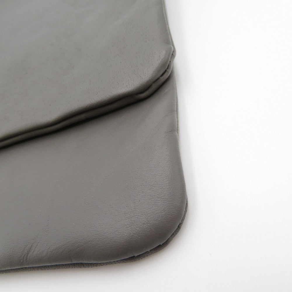 Ampersand (アンパサンド) ショルダーバッグ Ampersand　レザーショルダーバッグ　グレー 美品