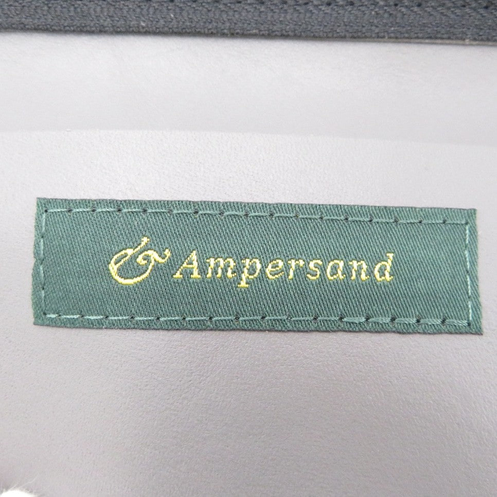Ampersand (アンパサンド) ショルダーバッグ Ampersand　レザーショルダーバッグ　グレー 美品