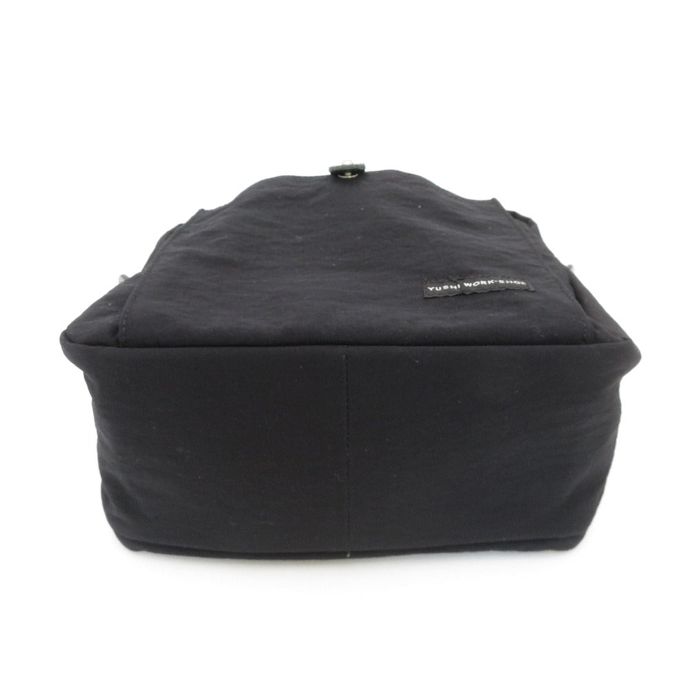ショルダーバッグ YUSHI WORK-SHOP　square-SHOULDER　スクエア ショルダーバッグ　ブラック　B-3451 美品