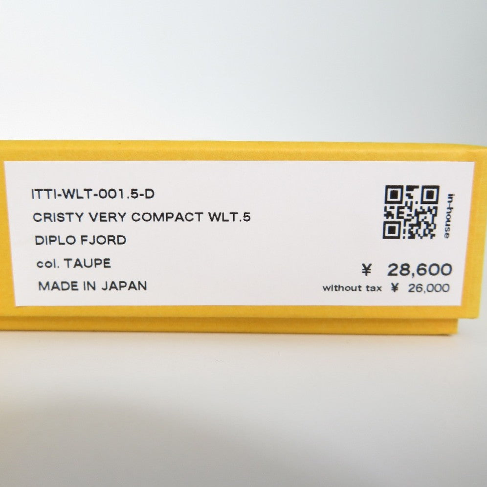 iTTi (イッチ) 二つ折り財布 ITTI　CRISTY VERY COMPACT WLT .5 / DIPLO FJORD　二つ折り財布　トープ　 美品
