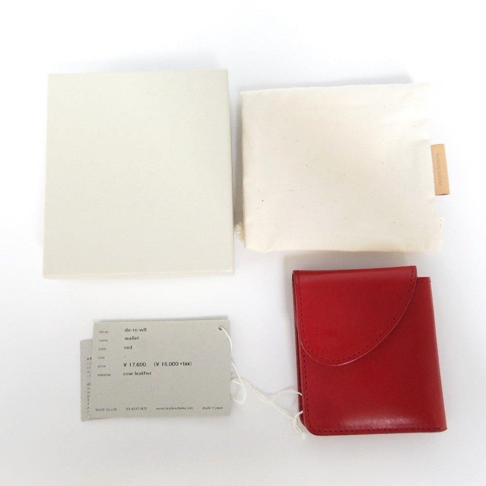 Hender Scheme (エンダースキーマ) 二つ折り財布 Hender Scheme　二つ折り財布　wallet　RED　de-rc-wlt 美品