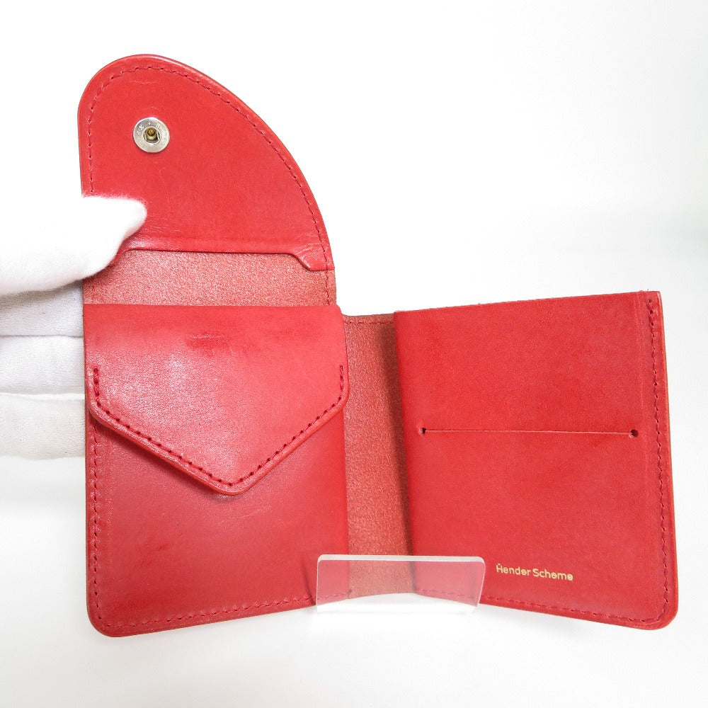 Hender Scheme (エンダースキーマ) 二つ折り財布 Hender Scheme　二つ折り財布　wallet　RED　de-rc-wlt 美品