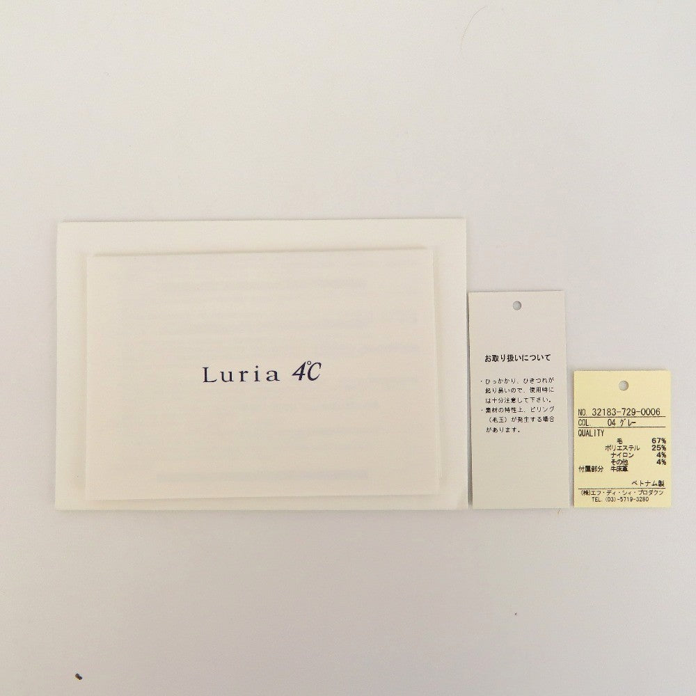 Luria 4℃ (ルリア4℃) トートバッグ Luria 4℃　トートバッグ　ウール　グレーチェック　32183-729-0006 美品