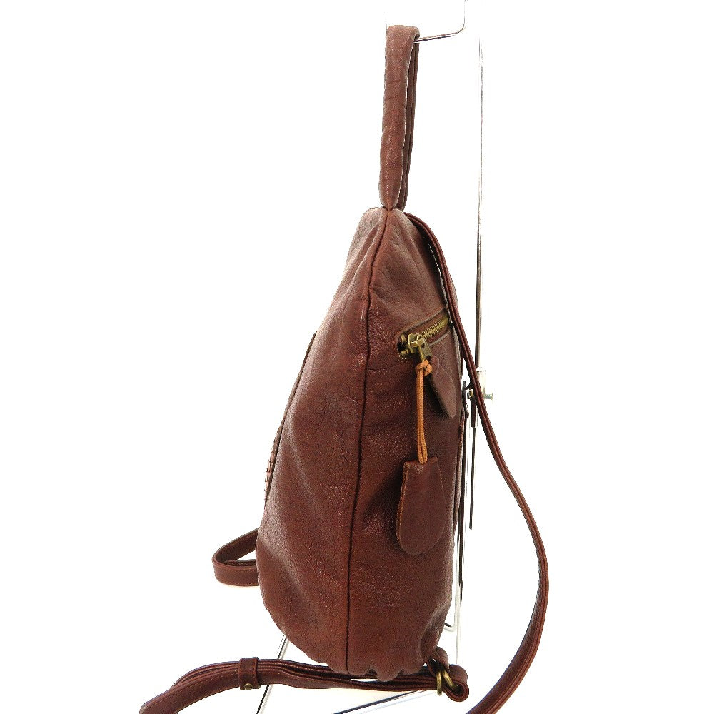 極美品　IBIZA リュック フクロウ ブラウン　レザー　本革　イビザ　焦茶 極美品 IBIZA リュック フクロウ ブラウン レザー 本革 イビザ 焦茶