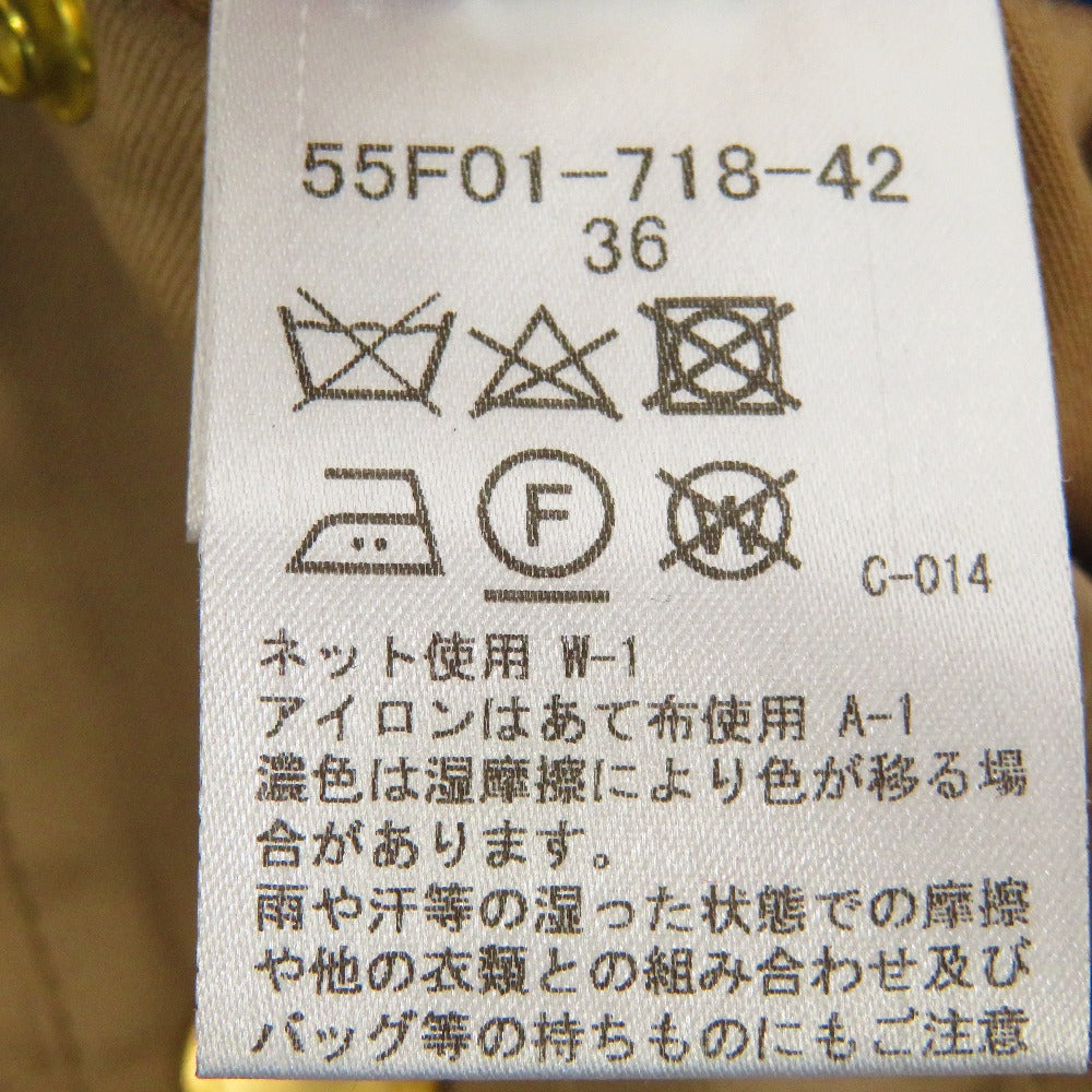 BLUE LABEL CRESTBRIDGE (ブルーレーベルクレストブリッジ) アウターその他 BLUE LABEL CRESTBRIDGE　リバーシブル ノーカラージャケト　36　S　ベージュ×チェック　55F01-718-42 美品