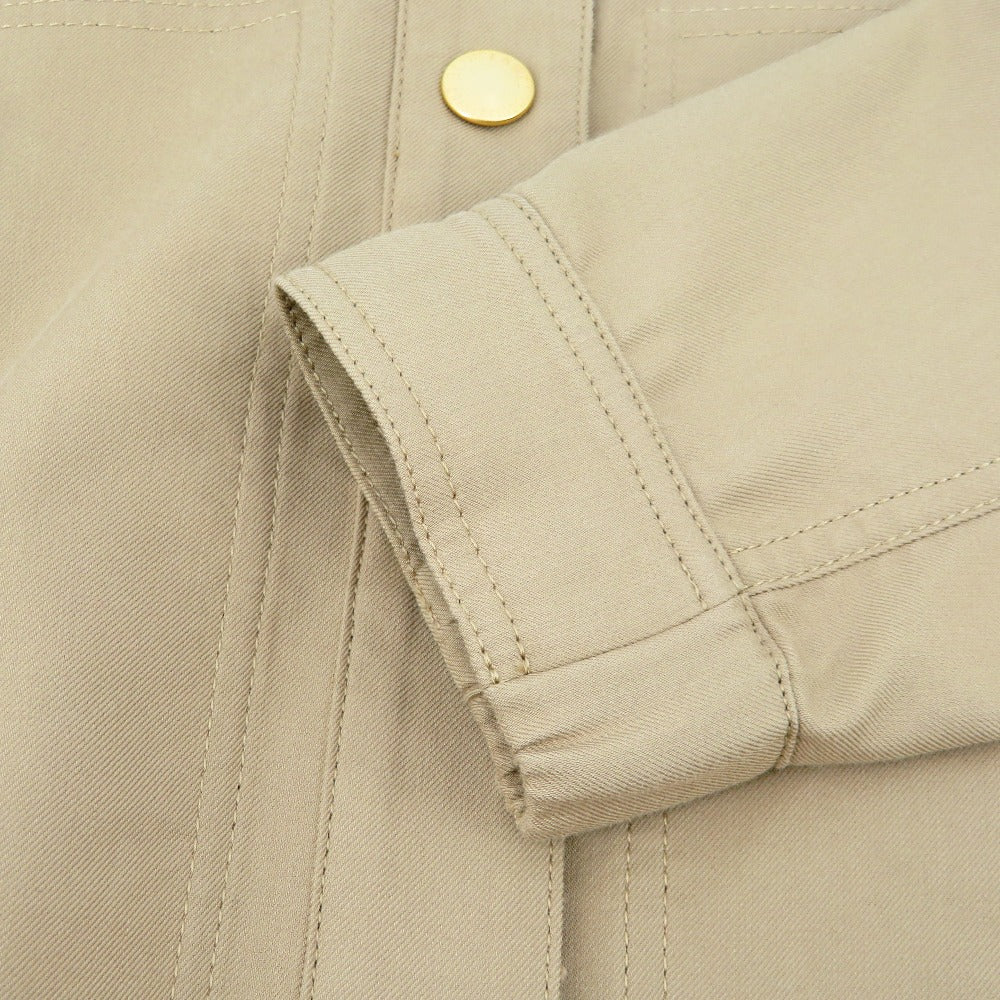 BLUE LABEL CRESTBRIDGE (ブルーレーベルクレストブリッジ) アウターその他 BLUE LABEL CRESTBRIDGE　リバーシブル ノーカラージャケト　36　S　ベージュ×チェック　55F01-718-42 美品