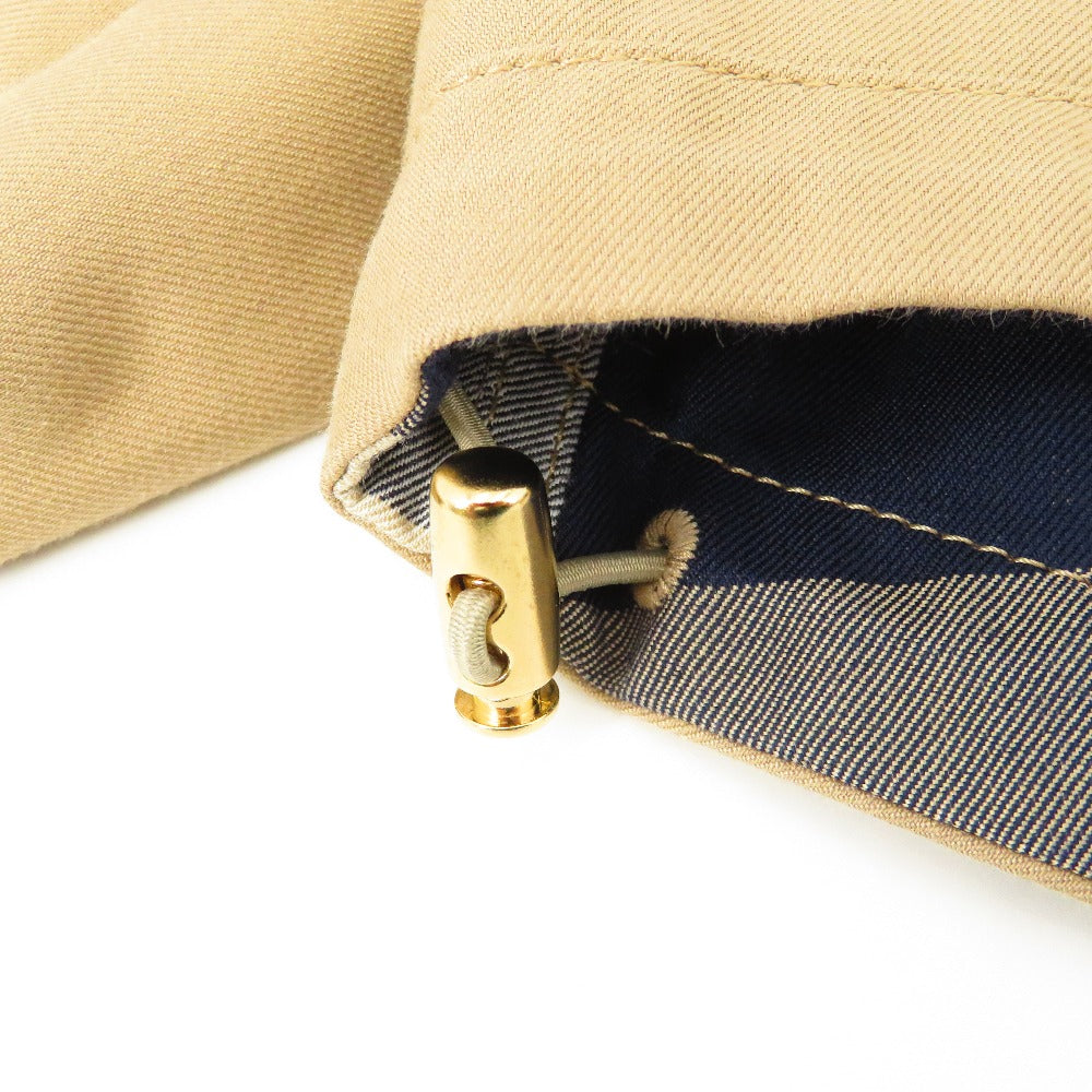 BLUE LABEL CRESTBRIDGE (ブルーレーベルクレストブリッジ) アウターその他 BLUE LABEL CRESTBRIDGE　リバーシブル ノーカラージャケト　36　S　ベージュ×チェック　55F01-718-42 美品