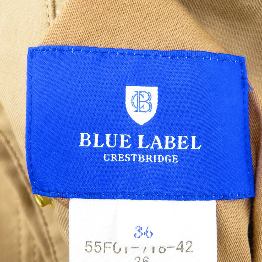 BLUE LABEL CRESTBRIDGE (ブルーレーベルクレストブリッジ) アウターその他 BLUE LABEL CRESTBRIDGE　リバーシブル ノーカラージャケト　36　S　ベージュ×チェック　55F01-718-42 美品