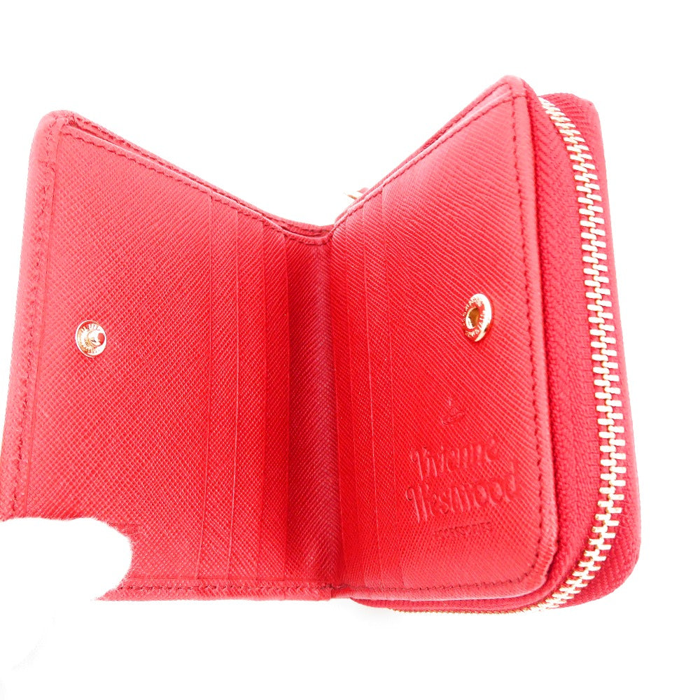 Vivienne Westwood (ヴィヴィアン・ウエストウッド) 二つ折り財布 Vivienne Westwood　2つ折り財布　MEDIUM ZIP WALLET　レッド 未使用品