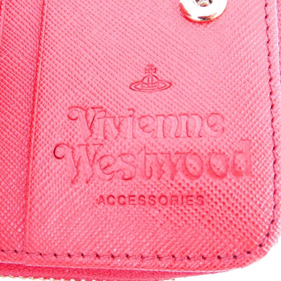 Vivienne Westwood (ヴィヴィアン・ウエストウッド) 二つ折り財布 Vivienne Westwood　2つ折り財布　MEDIUM ZIP WALLET　レッド 未使用品