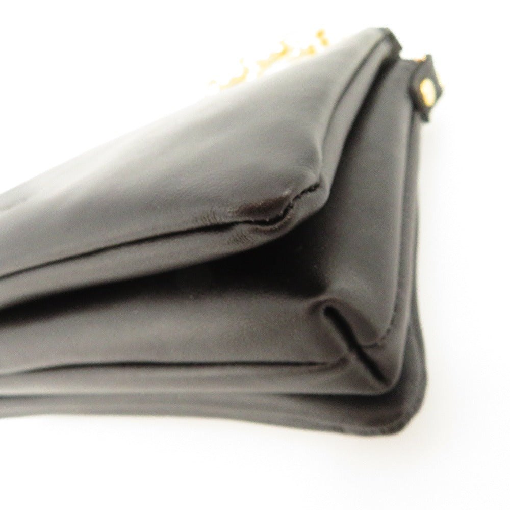 RIPANI (リパーニ) ハンドバッグ RIPANI　チェーンハンドル レザーハンドバッグ　ブラック 美品