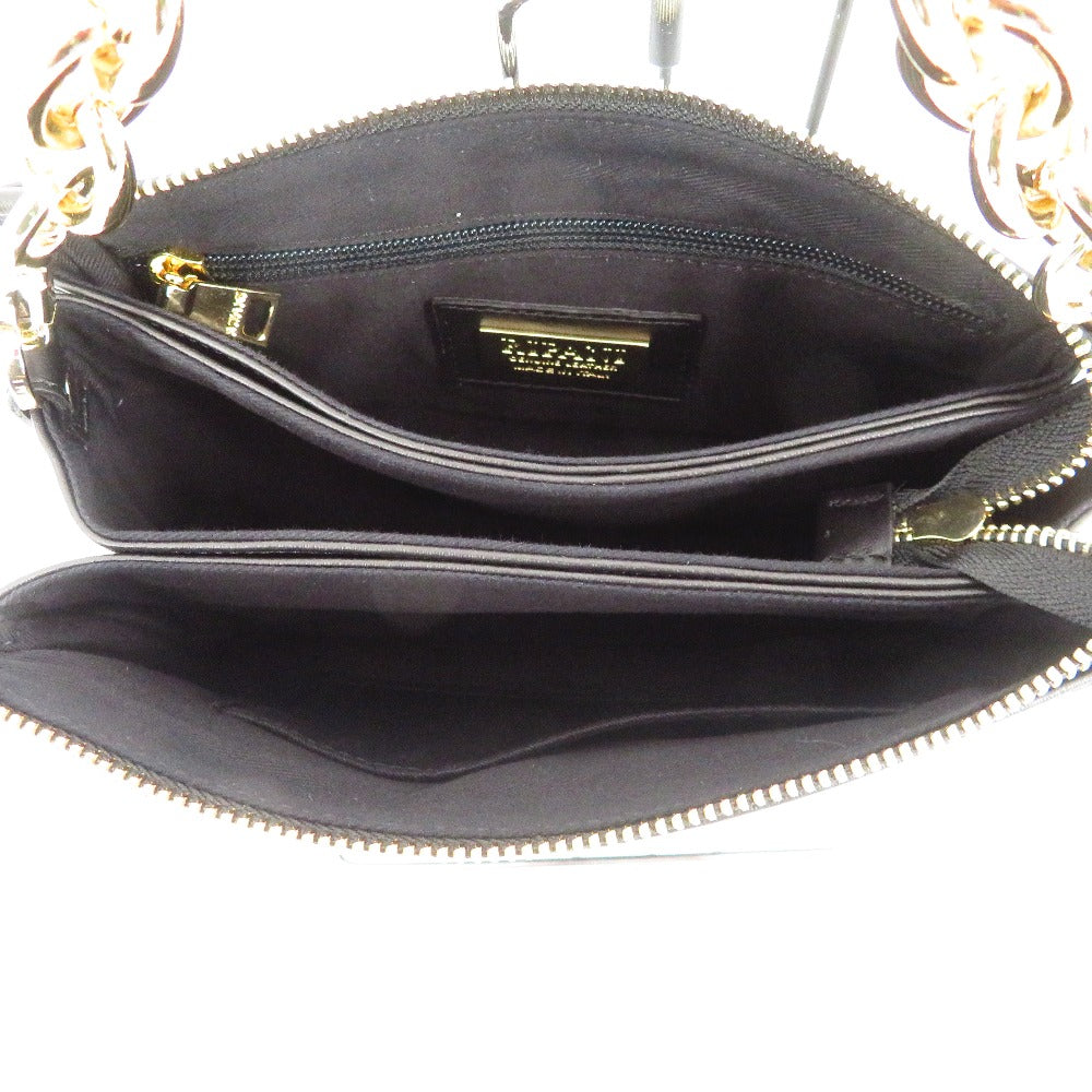RIPANI (リパーニ) ハンドバッグ RIPANI　チェーンハンドル レザーハンドバッグ　ブラック 美品