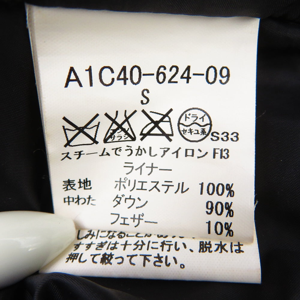 BURBERRY (バーバリー) ステンカラーコート BURBERRY　ダウンライナー付きコート　ブラック　ノバチェック　S　A1C40-624-09 美品