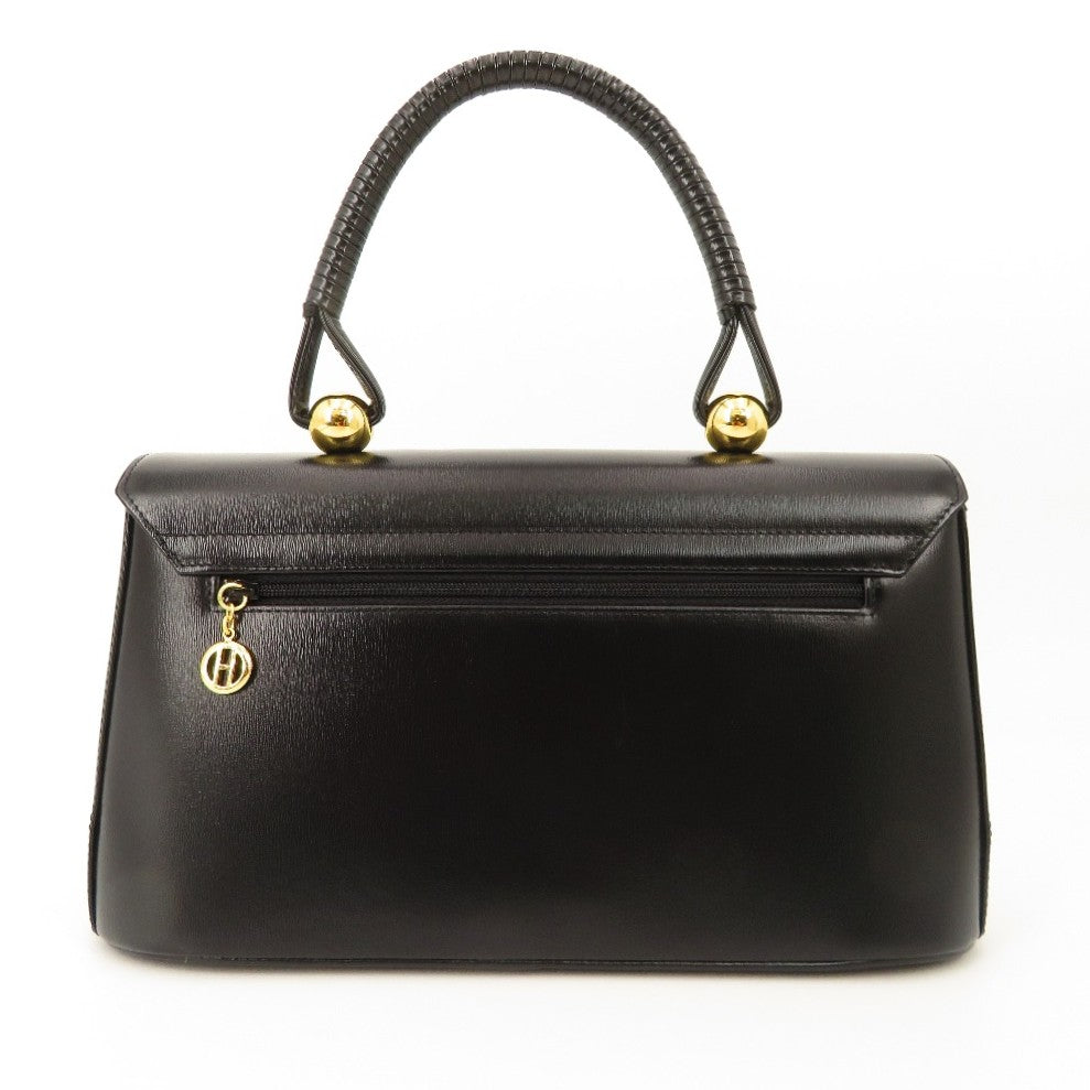 ハンドバッグ HAMANO　ロイヤルスタンド　フォーマルバッグ　ブラック×ゴールド　H19-66440 美品