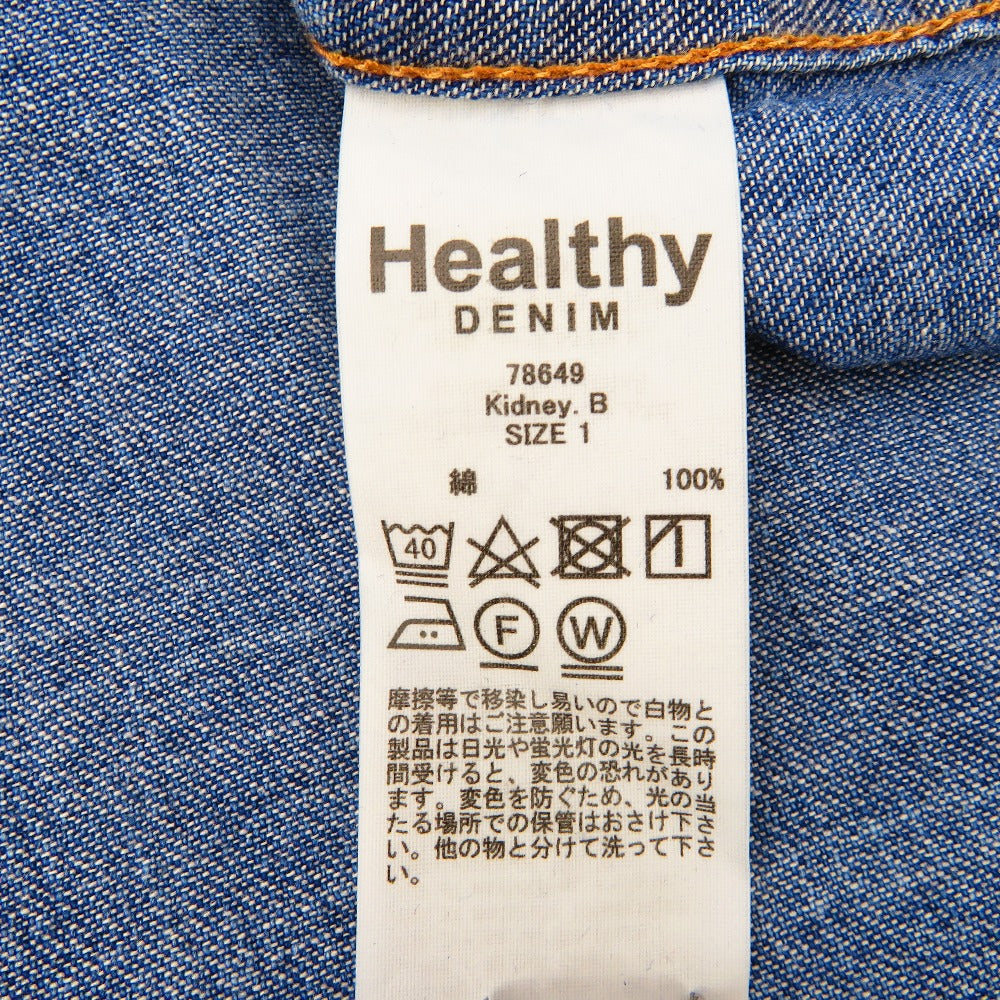 Healthy denim (ヘルシーデニム) 長袖シャツ Healthy DENIM　Kidney B.　デニムシャツ　1　ブルー　78649 美品