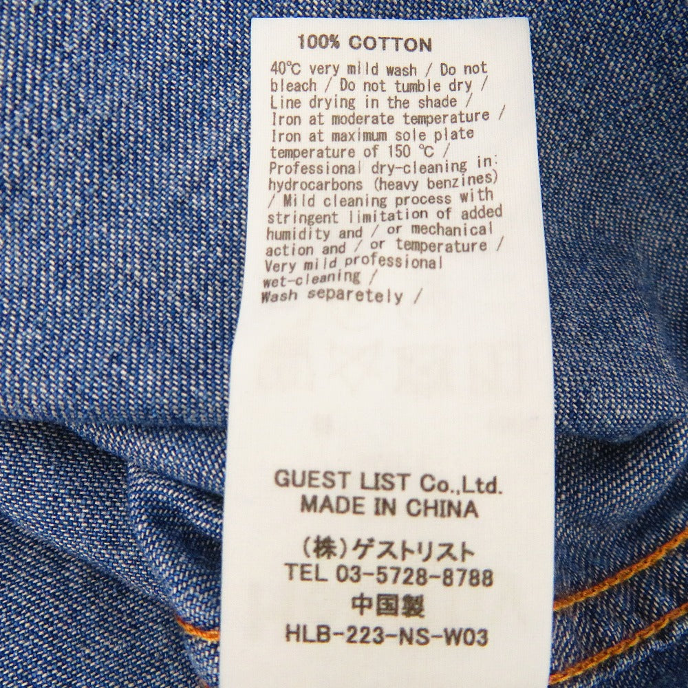 Healthy denim (ヘルシーデニム) 長袖シャツ Healthy DENIM　Kidney B.　デニムシャツ　1　ブルー　78649 美品