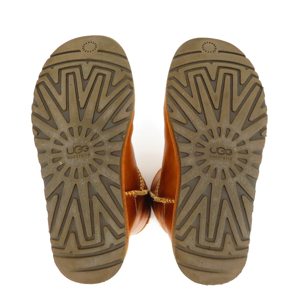 UGG Australia (アグオーストラリア) ブーツ UGG australia　クラシックショート レザー ムートンブーツ シープスキン ブラウン キャメル　1005372　23.0cm 長さ26.5cm 美品