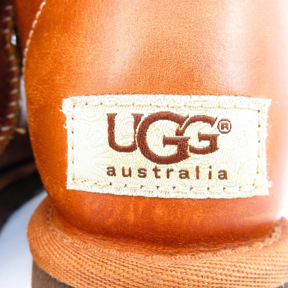 UGG Australia (アグオーストラリア) ブーツ UGG australia　クラシックショート レザー ムートンブーツ シープスキン ブラウン キャメル　1005372　23.0cm 長さ26.5cm 美品
