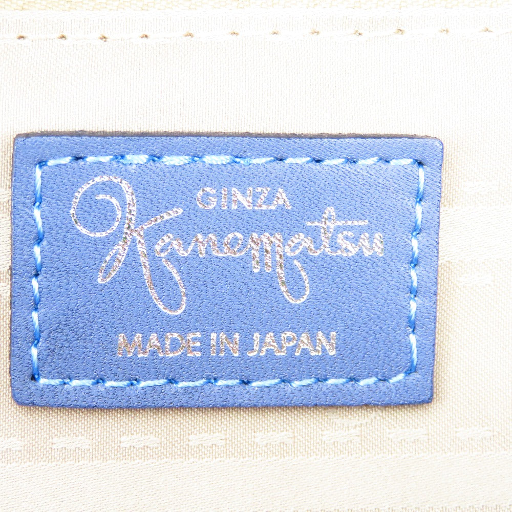 KANEMATSU (銀座かねまつ) ショルダーバッグ 銀座かねまつ　ショルダーバッグ　スエード×表革　パープル 美品