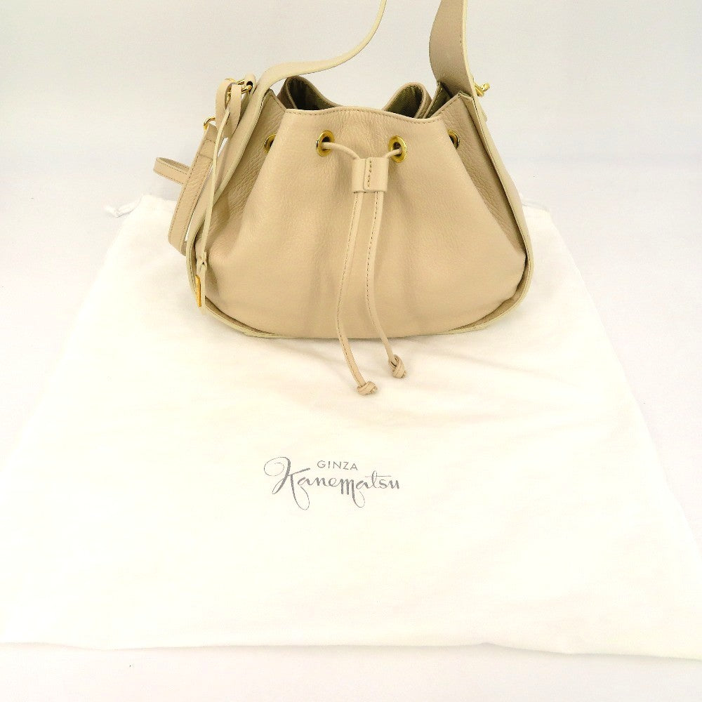 KANEMATSU (銀座かねまつ) ショルダーバッグ 銀座かねまつ　2way　ショルダーバッグ　アイボリー 美品