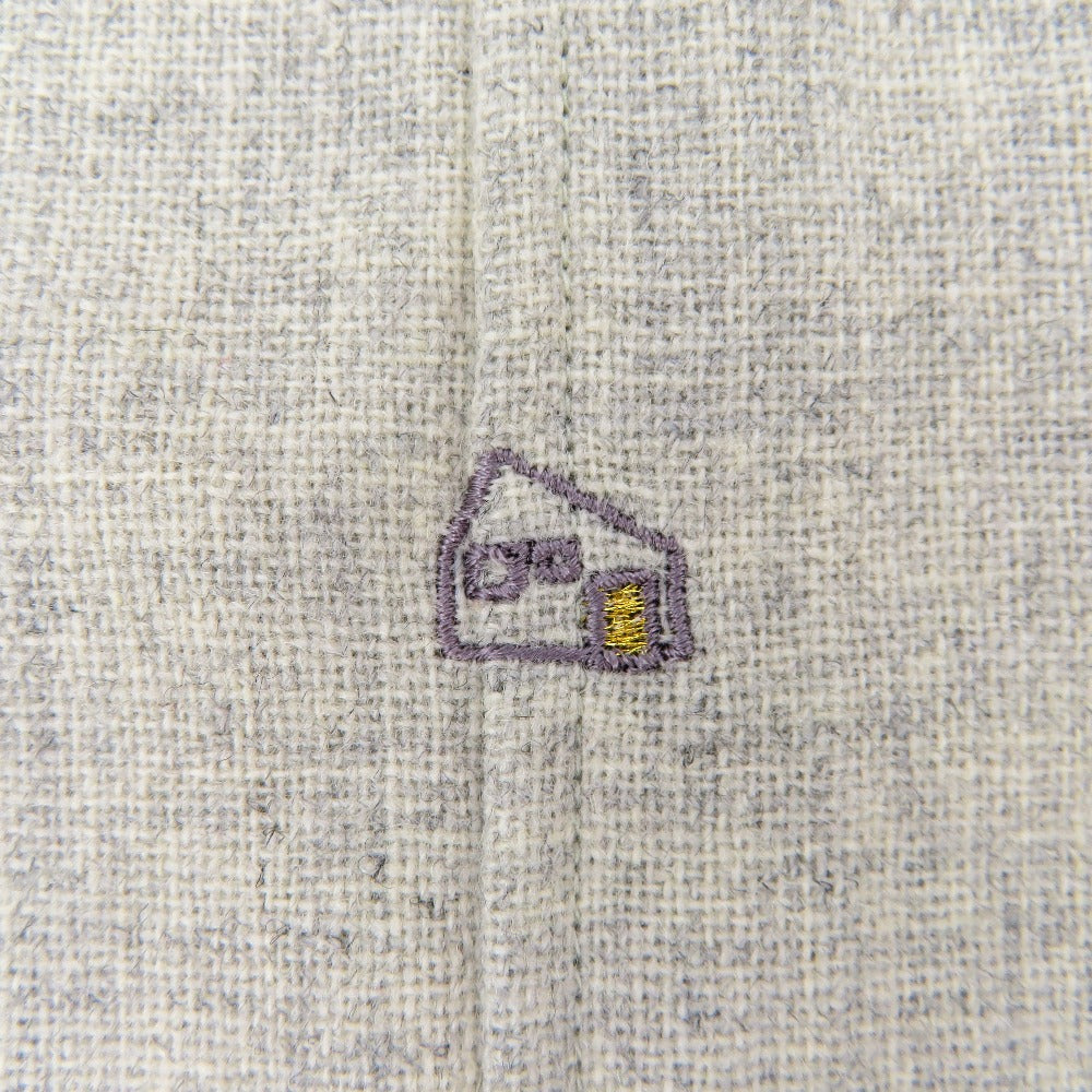 長袖シャツ HUIS.　ハウス　HUIS.×尾州ウール　トロバンドカラー オーバーシャツ　ライトグレー　F　015-KS02-04LGY 美品
