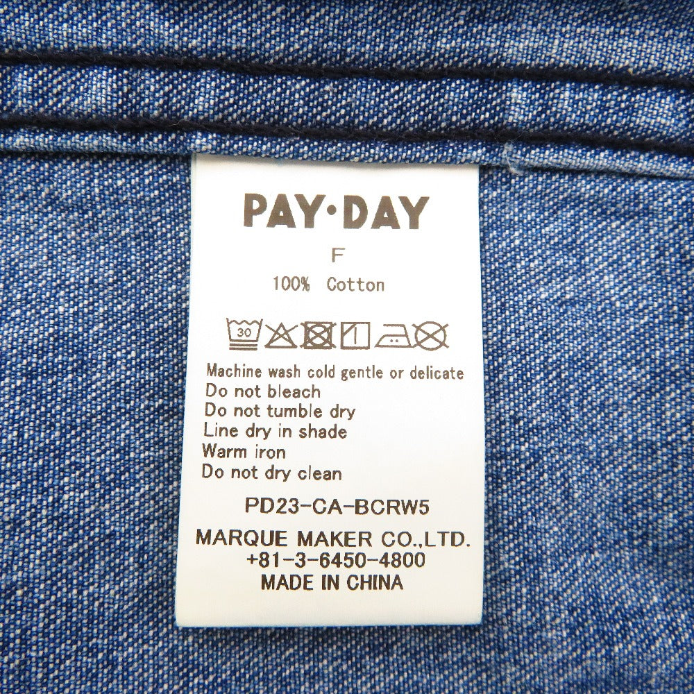 PAYDAY (ペイデイ) カバーオール PAY・DAY　カバーオール　インディゴブルー　F　PD23-CA-BCRW5 美品