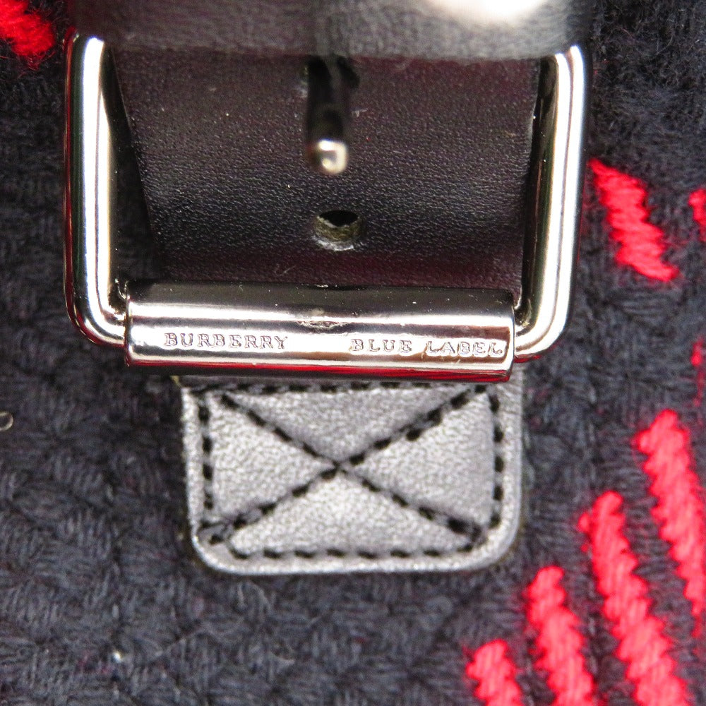 BURBERRY BLUE LABEL (バーバリーブルーレーベル) ワンピース BURBERRY BLUE LABEL　 ミニワンピース　38　ブラック×レッド　FMF59-710-09 美品