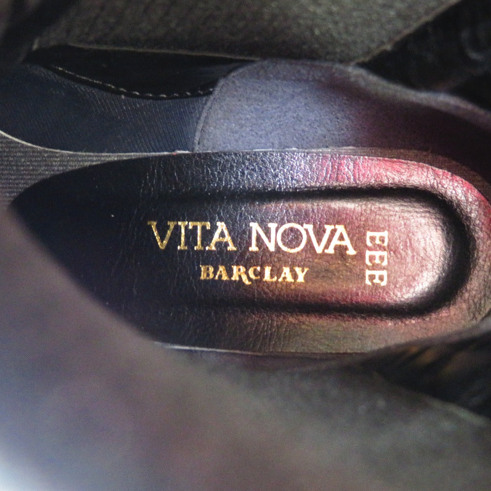 VITA NOVA (ヴィタ ノーヴァ) ブーツ VITA NOVA　サイドゴアブーツ　ブラック　24.0cm　3071　ウエッジソール 長さ26cm 美品