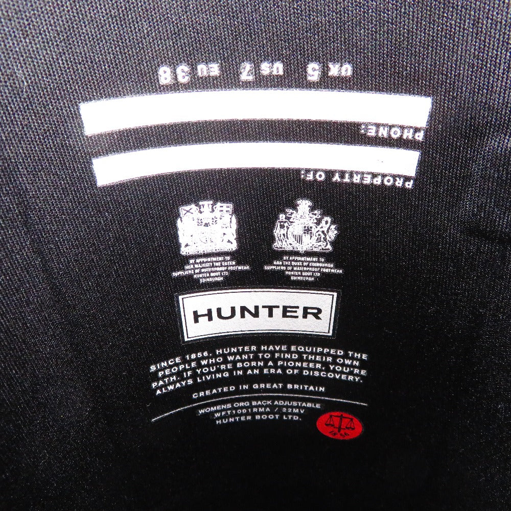 HUNTER (ハンター) レインブーツ HUNTER　レインブーツ(ロング) トールアジャスタブル　W-T1001 RMA　UK5　ブラック　24.0cm 長さ25cm 美品
