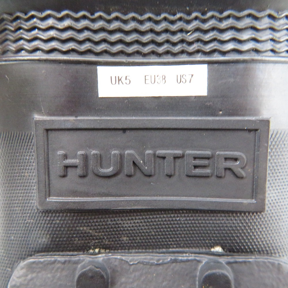 HUNTER (ハンター) レインブーツ HUNTER　レインブーツ(ロング) トールアジャスタブル　W-T1001 RMA　UK5　ブラック　24.0cm 長さ25cm 美品