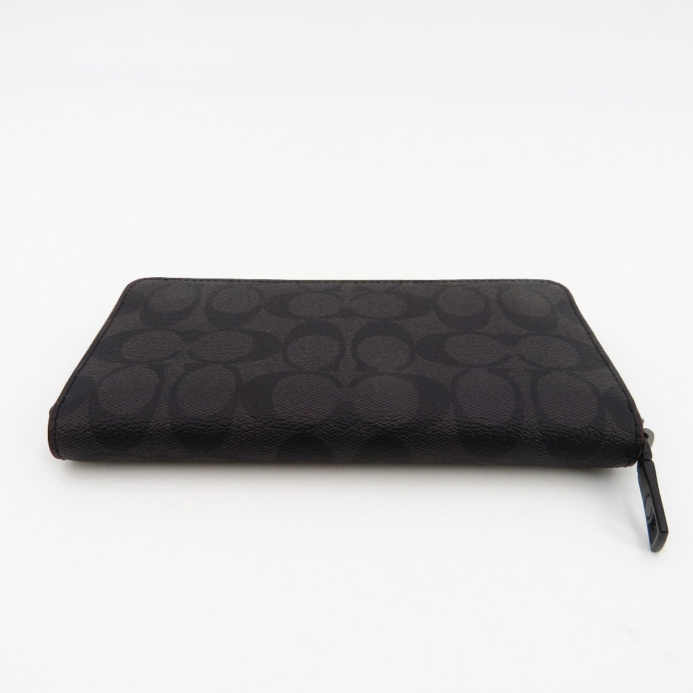 COACH (コーチ) 長財布 COACH　アコーディオン ウォレット ブラック　25517 美品