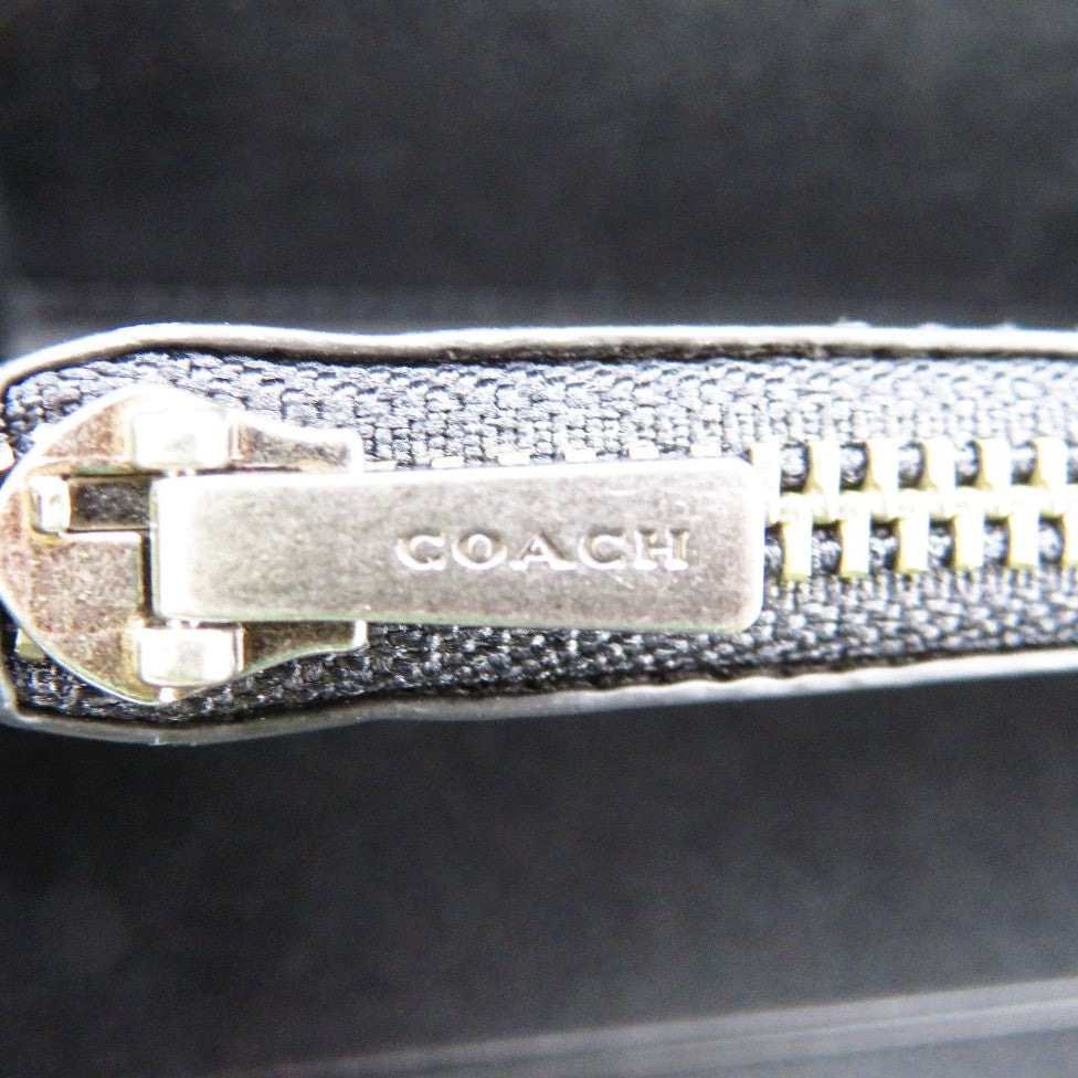 COACH (コーチ) 長財布 COACH　アコーディオン ウォレット ブラック　25517 美品