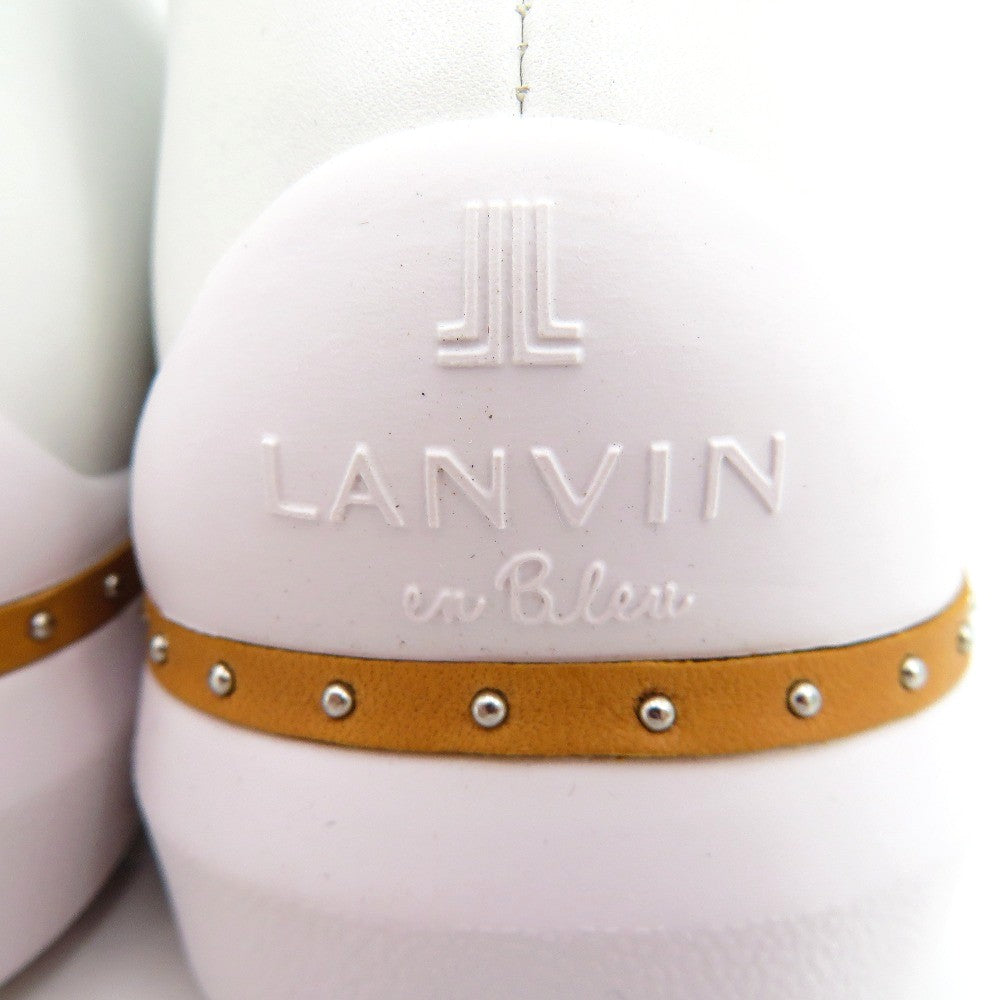 LANVIN en Bleu (ランバンオンブルー) スニーカー LANVIN en Bleu　メッシュスリッポン　スニーカー　ホワイト　2768　23.5cm 長さ26.5cm 美品