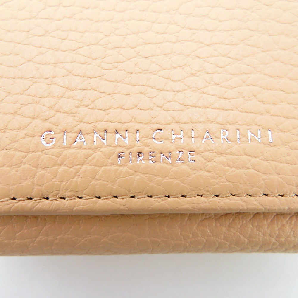GIANNI CHIARINI (ジャンニキャリーニ) 三つ折り財布 GIANNI CHIARINI　三つ折り財布　コンパクトウォレット　ベージュ 美品
