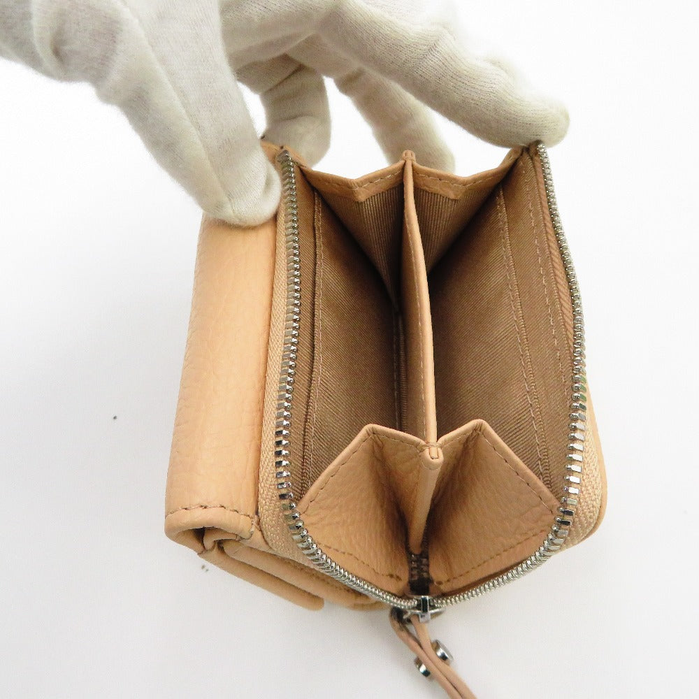 GIANNI CHIARINI (ジャンニキャリーニ) 三つ折り財布 GIANNI CHIARINI　三つ折り財布　コンパクトウォレット　ベージュ 美品