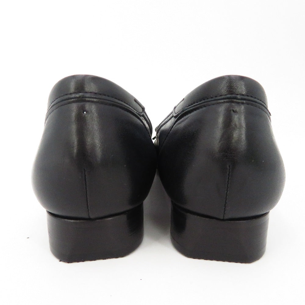 MIHAMA (ミハマ) パンプス MIHAMA　ローヒールパンプス　3B63R　リボン　黒　23.0cm　カッターシューズ 長さ24cm 美品
