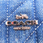 COACH (コーチ) カードケース COACH　ジップ カードケース IDケース　CAR26　デニム×スムースレザー 美品