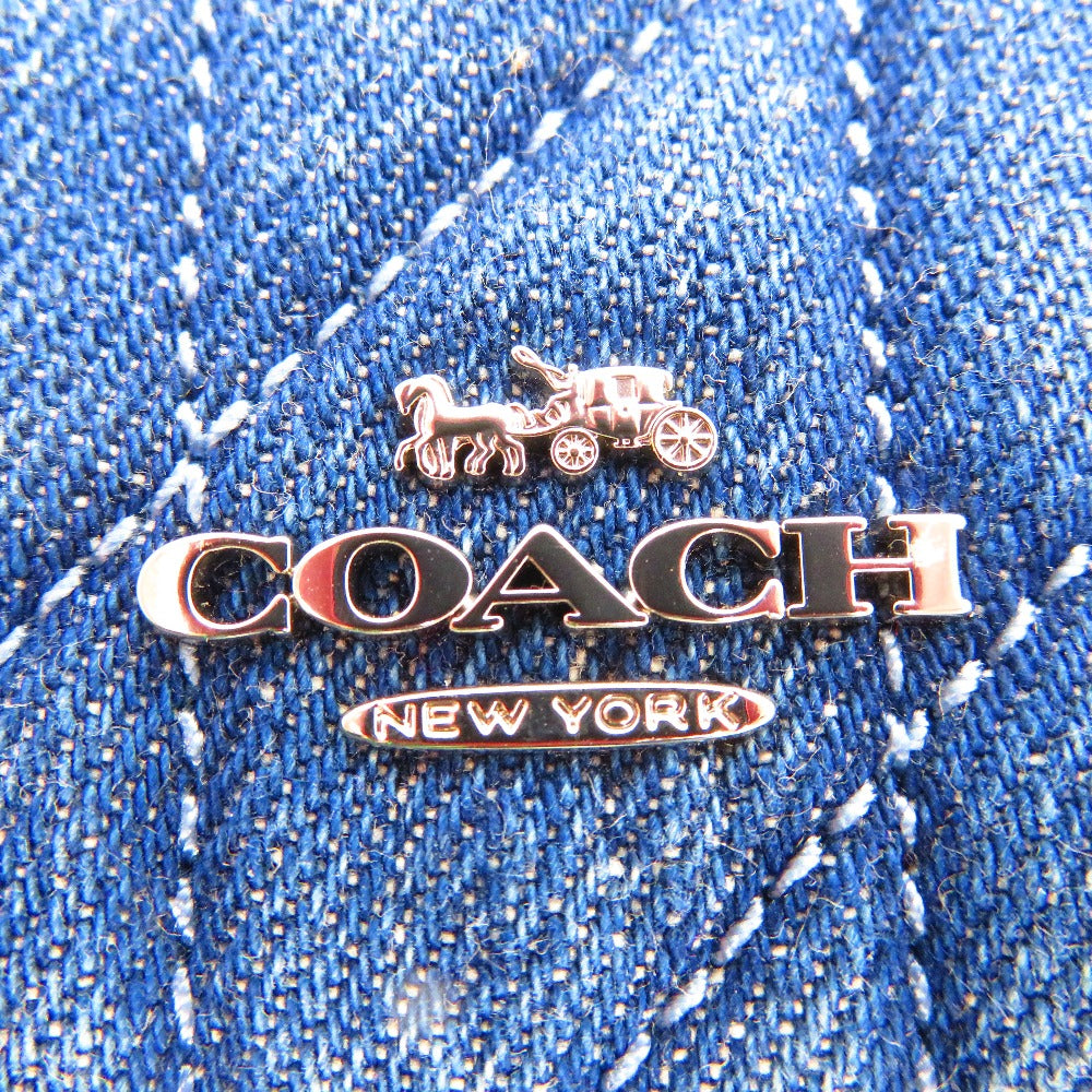COACH (コーチ) カードケース COACH　ジップ カードケース IDケース　CAR26　デニム×スムースレザー 美品