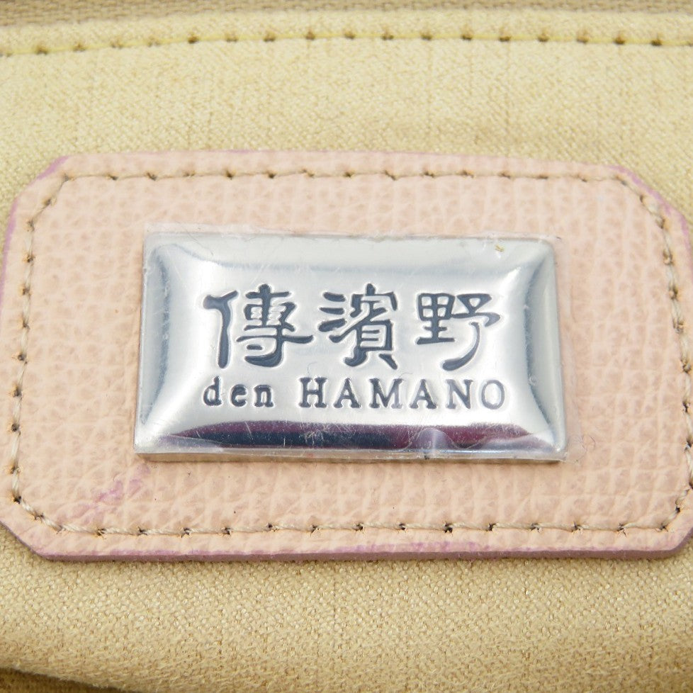 傳濱野 (デンハマノ) トートバッグ 傳濱野　monnaモーナ　トートバッグ　リボンタッセル　ピンクベージュ　 美品