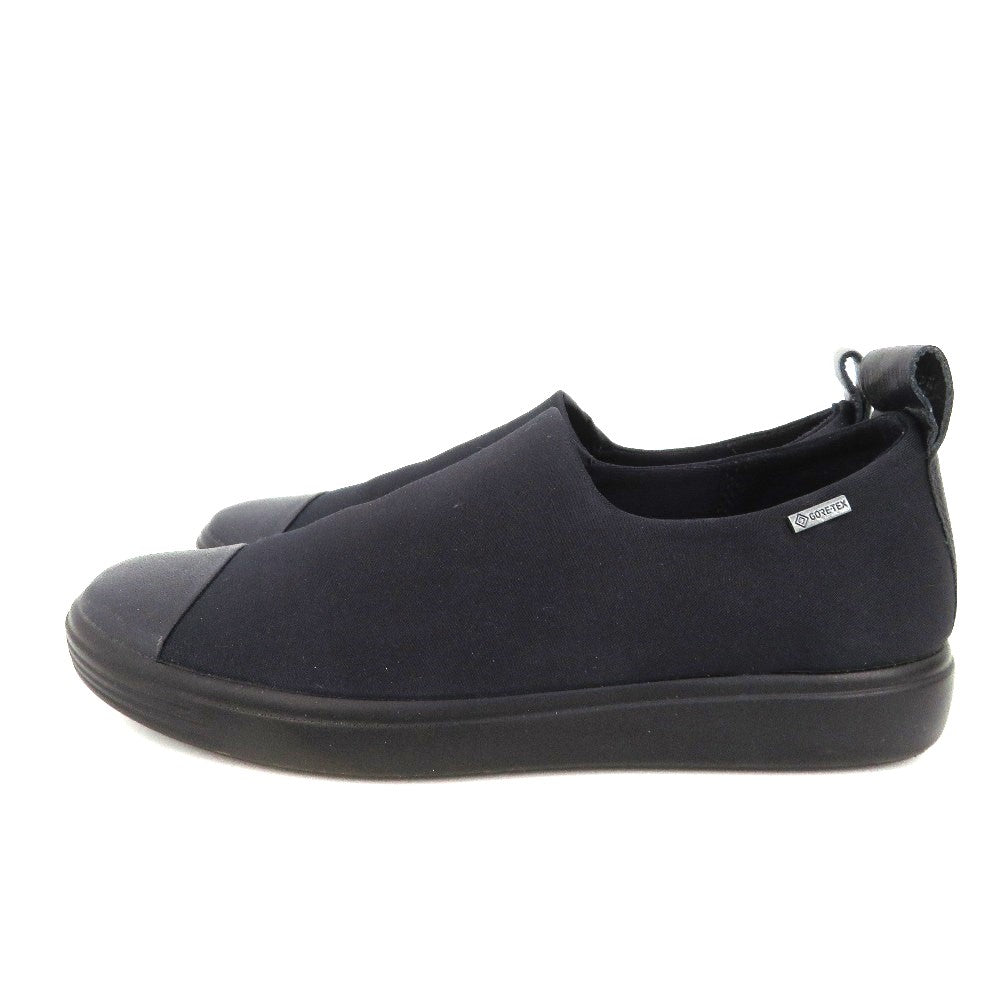 ECCO (エコー) スニーカー ecco soft7 テキスタイル GORE-TEX スリッポン　ブラック　37　23.5cm　440423 長さ25cm 美品