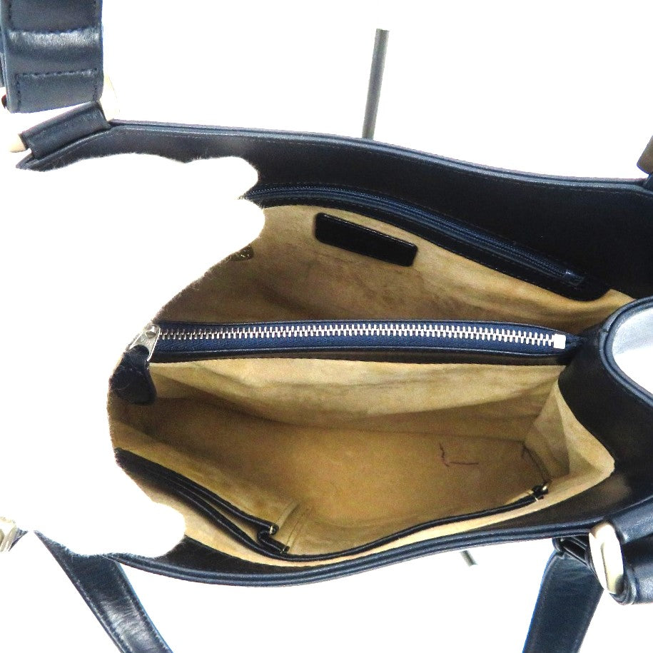 Kitamura (キタムラ) ハンドバッグ Kitamura　セミショルダーバッグ　ハンドバッグ　ネイビー　 美品