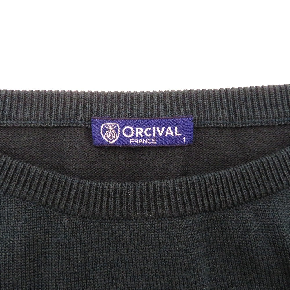 ORCIVAL (オーシバル) ニット ORCIVAL　ニット プルオーバー　ボーダー　GREEN×GREY　1　OR-D0009 CRA 美品