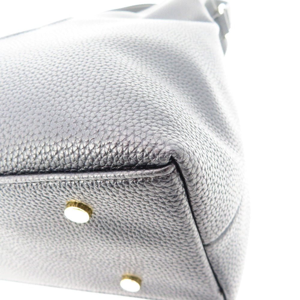 MARY QUANT (マリークヮント) ショルダーバッグ MARY QUANT　シュリンクデイジー　エンボストート　ワンショルダー　ブラック　 美品