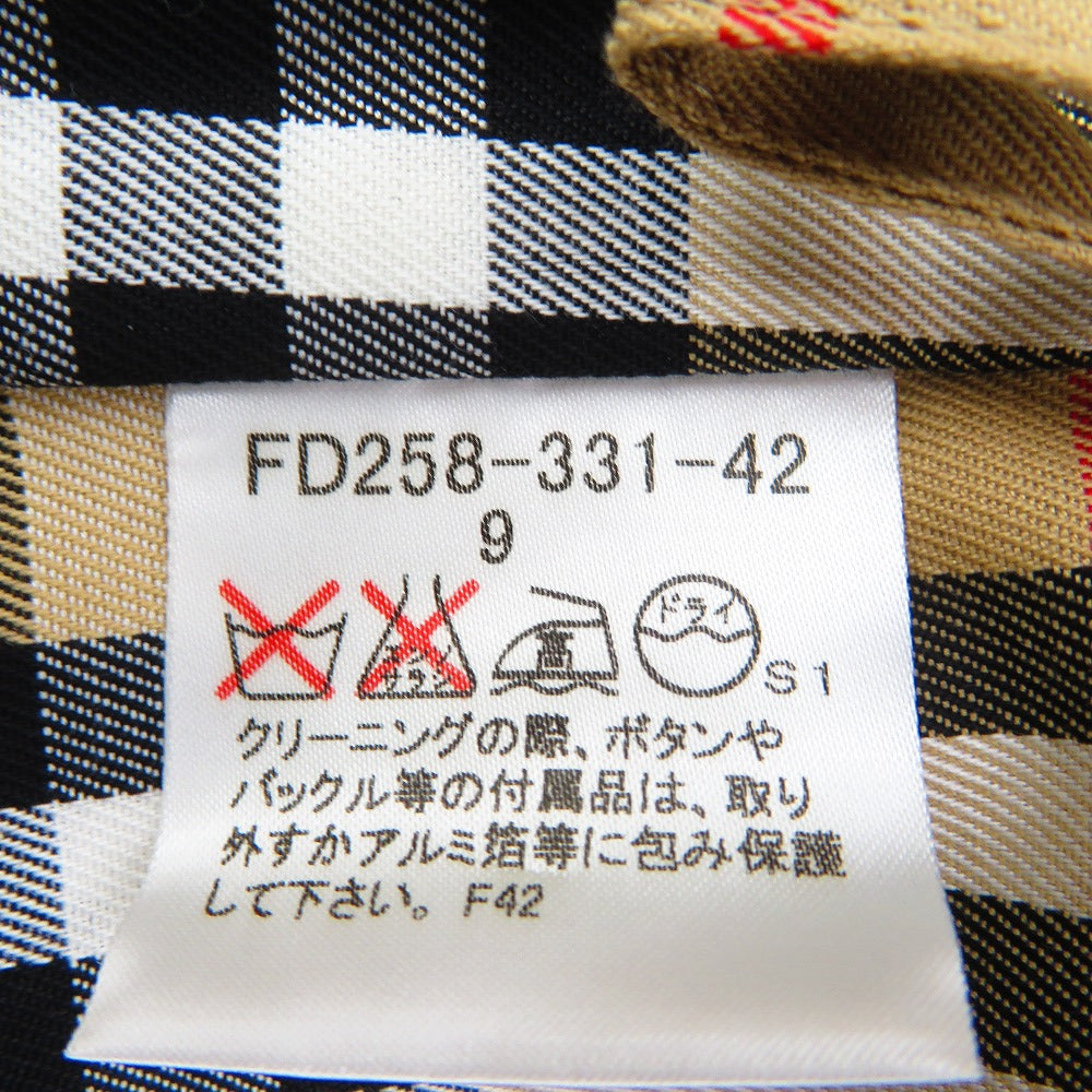 BURBERRY (バーバリー) ステンカラーコート BURBERRY　ステンカラーコート　ベージュ　9　M　FD258-331　ライナー無し　ノバチェック 美品