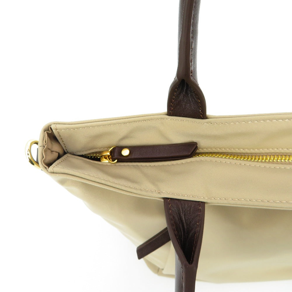 J.PRESS (ジェイプレス) トートバッグ J.PRESS　ナイロン Midium トートバッグ ベージュ　ショルダーストラップ無し 美品