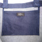A.P.C. (アーペーセー) トートバッグ A.P.C　ロゴプリント デニム トートバッグ　インディゴネイビー　COCSX M61446 IAI INDIGO 美品