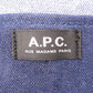 A.P.C. (アーペーセー) トートバッグ A.P.C　ロゴプリント デニム トートバッグ　インディゴネイビー　COCSX M61446 IAI INDIGO 美品