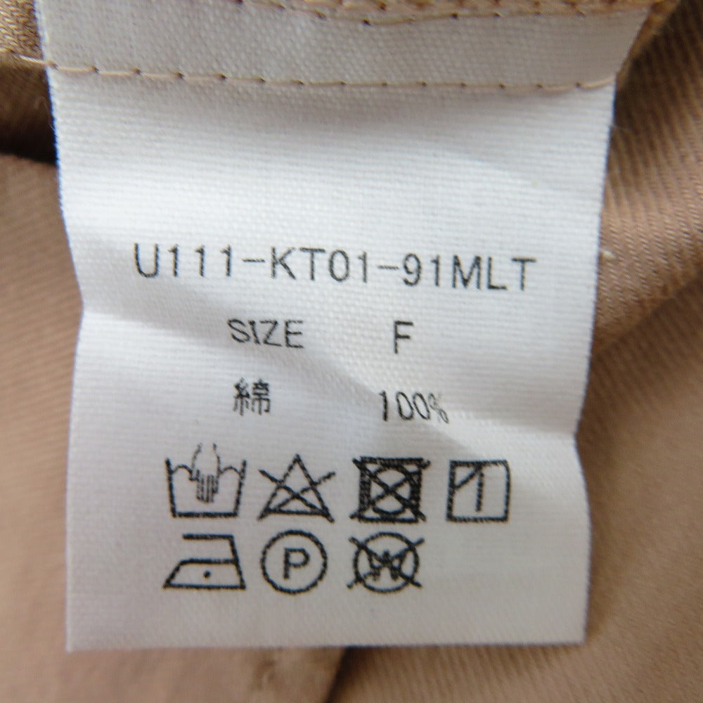 半袖シャツ HUIS.　半袖 コットンワイドシャツ　ピンクベージュ　FREE　U111-KT01-91MLT 美品
