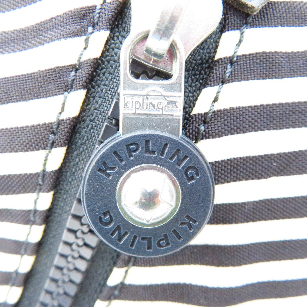 Kipling (キプリング) リュック KIPLING ファンダメンタル リュックサック　L　K01374 ボーダー　ネイビー 美品